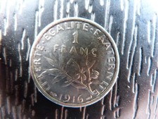 Pièce argent 1fr semeuse 1916