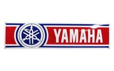 Plaque emaillée YAMAHA 20x80 cm LOGO marque COLLECTION insigne
