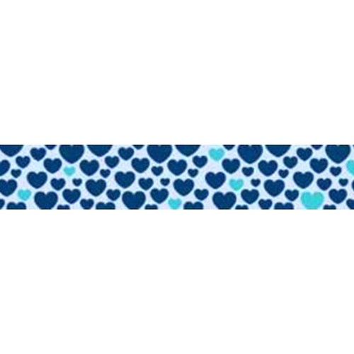 Masking tape coeurs bleus - -,
