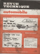 Revue technique automobile RTA Fiat Uno, Renault Fuego, Citroen LNA