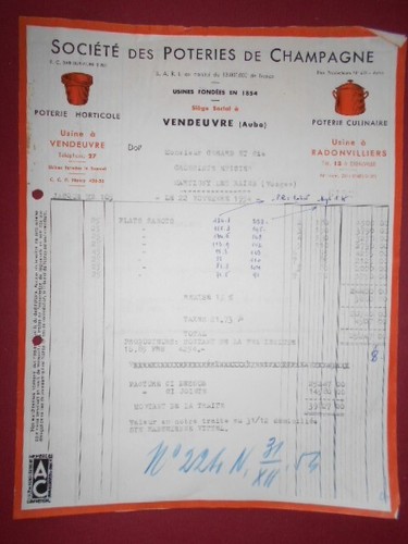 Ancienne facture société des - société,