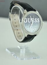 FREE Ship USA Chic Ladies Watch GUESS Black Leather Classic Women Lovely