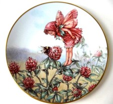 Assiette Porcelaine FEE ELFE - Porcelain plate FLOWER FAIRY