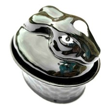 Terrine en céramique en forme de  lièvre couleur noire VINTAGE