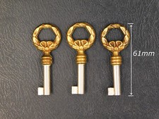 61mm,3 anciennes clés,clefs de meuble,Commode,Buffet,Placard,Serrure,Keys,Chiave
