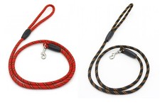 Laisse Robuste A Corde 1,2M Pour Chien Noir Ou Rouge Chiens Animaux Collier