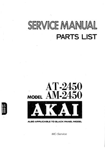 Service manual guide for akai - manual,