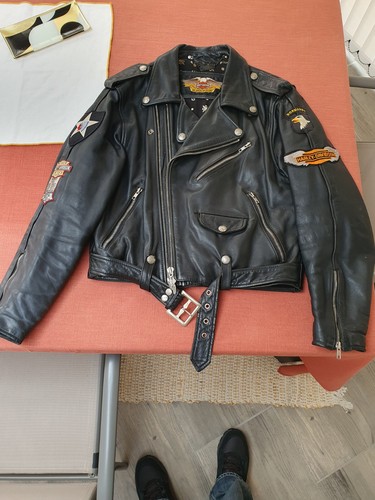 Blouson cuir moto harley - blouson,
