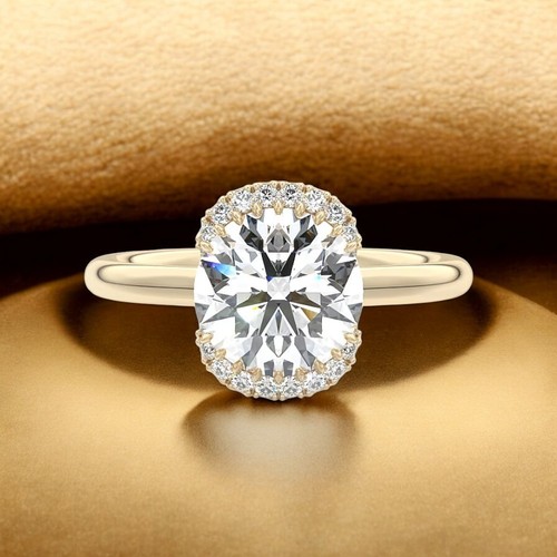 Bague sertie diamants ronde - de,