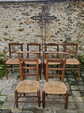6 chaises d'église Prie-Dieu Mobilier liturgique Saint-Joseph Le Havre 1944