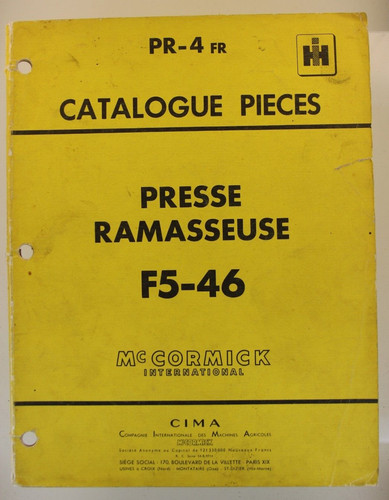 Catalogue pièces presse - catalogue,