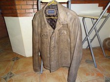 blouson cuir trucker type jean levis  neuf marron vieilli 3xl 
