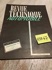Revue Technique Automobile Studebaker V8 , camion Saurer 3C édition 1954