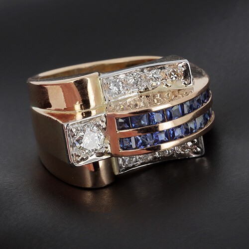 Bague tank jaune - tank, or