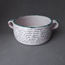 BOL pour soupe à l'oignon en céramique AEGITNA de VALLAURIS La recette en décor