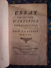 Essai sur les Feux d'Artifice pour le spectacle et guerre Perrinet d'Orval 1745
