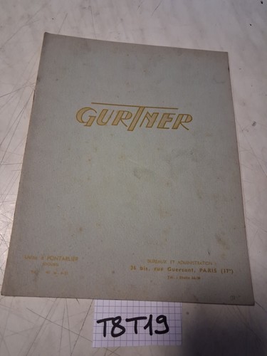 Gurtner catalogue ancien