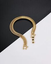 Bracelet Chaine Or Bijoux Femme Doré Jaune Rigide Jonc Mode Simple Homme