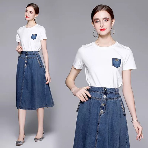 Ensemble tailleur femme - ensemble, denim