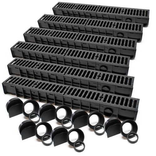 Caniveau 6x1m grille - caniveau,