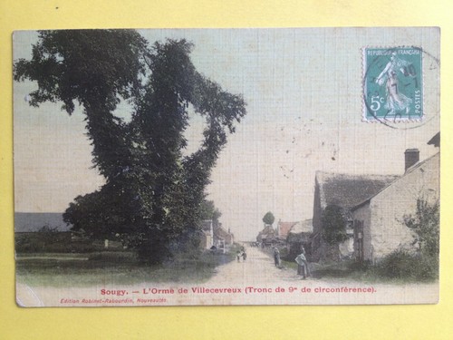 Cpa toilée sougy - toilée, 45