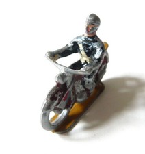 Motard de la police figurine métal ancienne French Police Biker metal figurine
