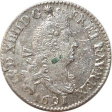 DC0962 Rare 4 Sols 2 Deniers