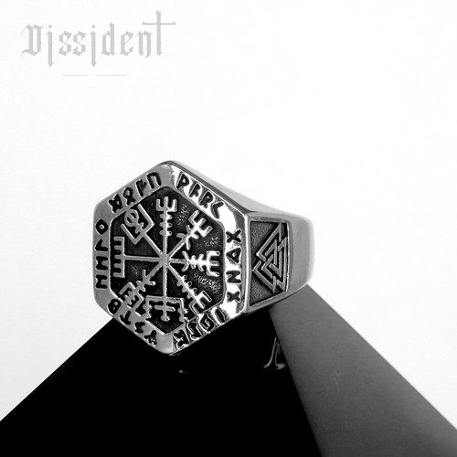 Bague chevalière acier - bague,