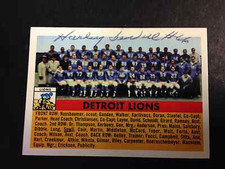 Autographed Harley Sewll Topps 1956 Archive Card Detroit Lions Team Card w/COA