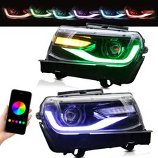 VLAND Phares Avant pour Chevrolet Camaro 2014 2015 LS LT SS-Front RGB DRL Lights