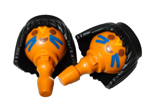 Playmobil têtes perruque - x2,