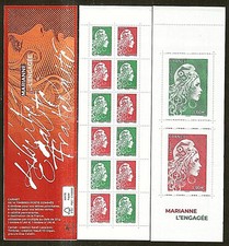CARNET DE TIMBRES BC 1525A NEUF XX MARIANNE L'ENGAGÉE - NON PLIÉ ÉTAT LUXE 