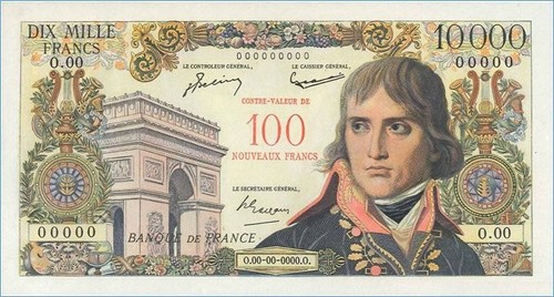 100 sur 000 - 10.000, francs