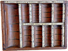 Ancien trieur à monnaie bois