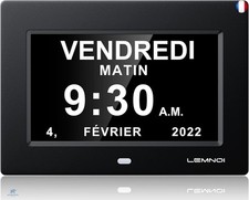 LEMNOI 7" Pouce LCD Horloge