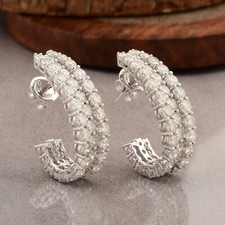 9.60 CT Diamant Rond C Boucle