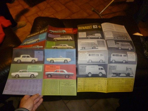 Dépliant renault 1963 - renault,