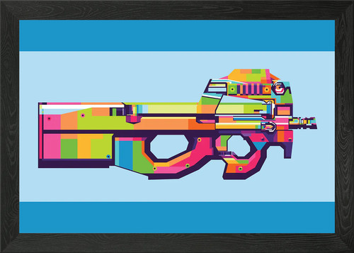 P90 framed wall art - fn,