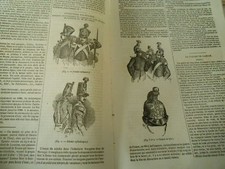 Coiffure Militaire  Schako 1836 Gravure Print Article