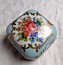 Bonbonnière ancienne en porcelaine de Paris ou Limoges décor floral