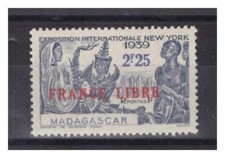 MADAGASCAR  .N ° 238  . 2 F 25   FRANCE  LIBRE   NEUF **  . SUPERBE .
