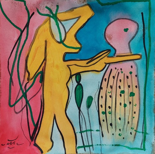 Tableau huile sur - , toile
