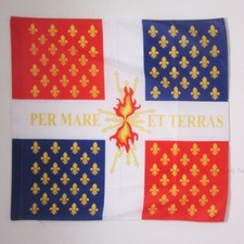 DRAPEAU COMPAGNIES FRANCHES DE LA MARINE 90x90cm - DRAPEAU ROYAUME DE FRANCE 90