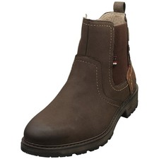 Bottines Chelsea Mustang Homme Marron Mocha Style Zip Bas - 46 EU