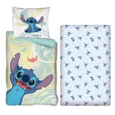 Disney Stitch Set 3pezzi Lit Simple Housse de Couette Taie Draps avec des Coins