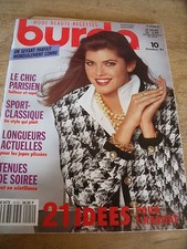 MAGAZINE BURDA LE CHIC PARISIEN TENUES DE SOIREE JUPES PLISSEES N°10 1991