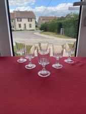 6 verres à vin blanc cristal d'Arques modèle LOUVRE