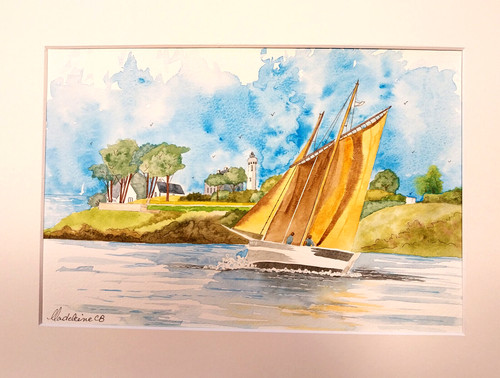 Peinture aquarelle marine - peinture,