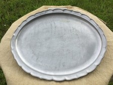 PLATEAU PLAT ancien ÉTAIN A