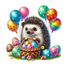 Autocollant mural autocollant hérisson de Pâques doux autocollant mural 18...